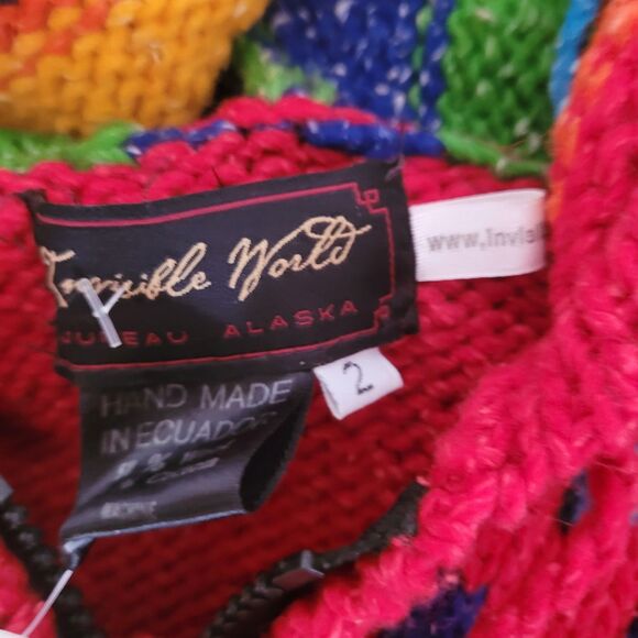 NEW Invisible World unisex kids sweater wool knit color handmade Juneau Alaska - Picture 11 of 14